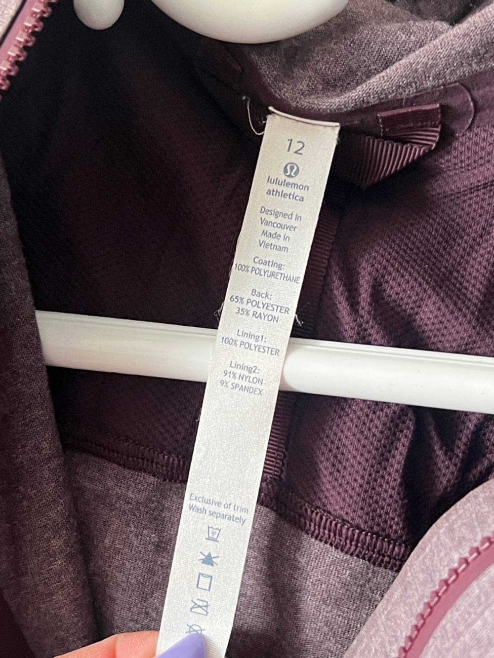 lululemon athletica Gray Utility Jacket with Pink Accent Stripes - Picture 5 of 5